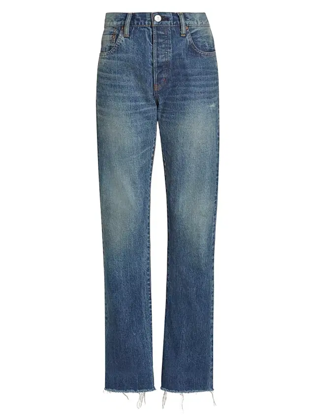 Women's Hopewell Denim High-Rise Straight-Leg Jeans - Dark Blue
