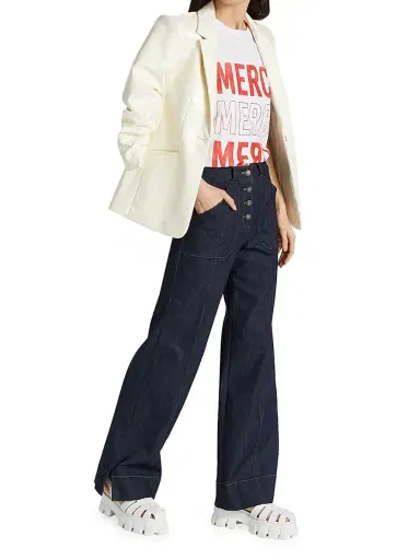 Cinq à Sept Women's Benji Flared Leg Pants - Indigo | Thumbnail 2