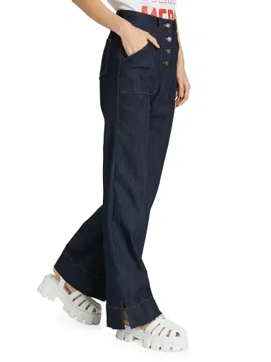 Cinq à Sept Women's Benji Flared Leg Pants - Indigo | Thumbnail 4