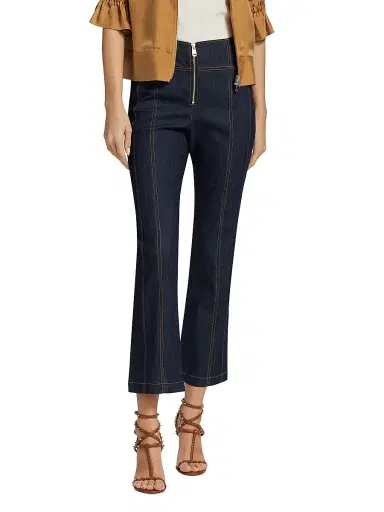 Cinq à Sept Women's Loren High-Rise Stretch Straight Crop Jeans - Indigo - Size 14 | Thumbnail 3