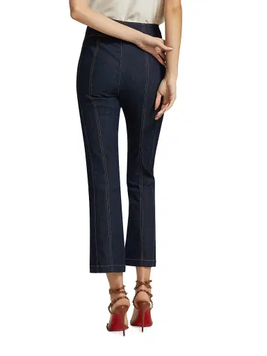 Cinq à Sept Women's Loren High-Rise Stretch Straight Crop Jeans - Indigo - Size 14 | Thumbnail 5