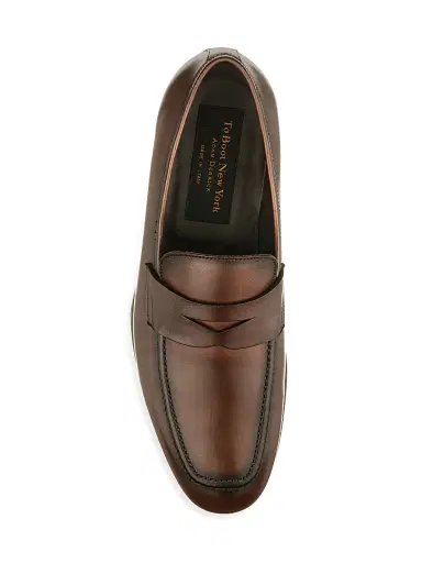 To Boot New York Men's Ronny Leather Loafers - Bruciato - Size 11 | Thumbnail 3