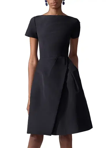 Carolina Herrera Women's Icon Silk Faille Cocktail Dress | Thumbnail 3 Carolina Herrera Women's Icon Silk Faille Cocktail Dress | Thumbnail 3