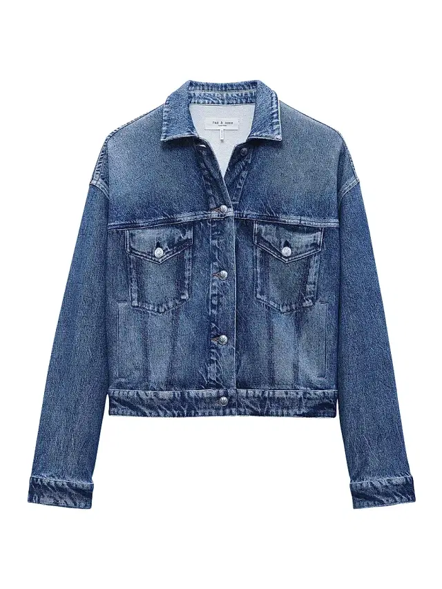 rag & bone Women's rb Miramar Denim Trucker Jacket - Walker