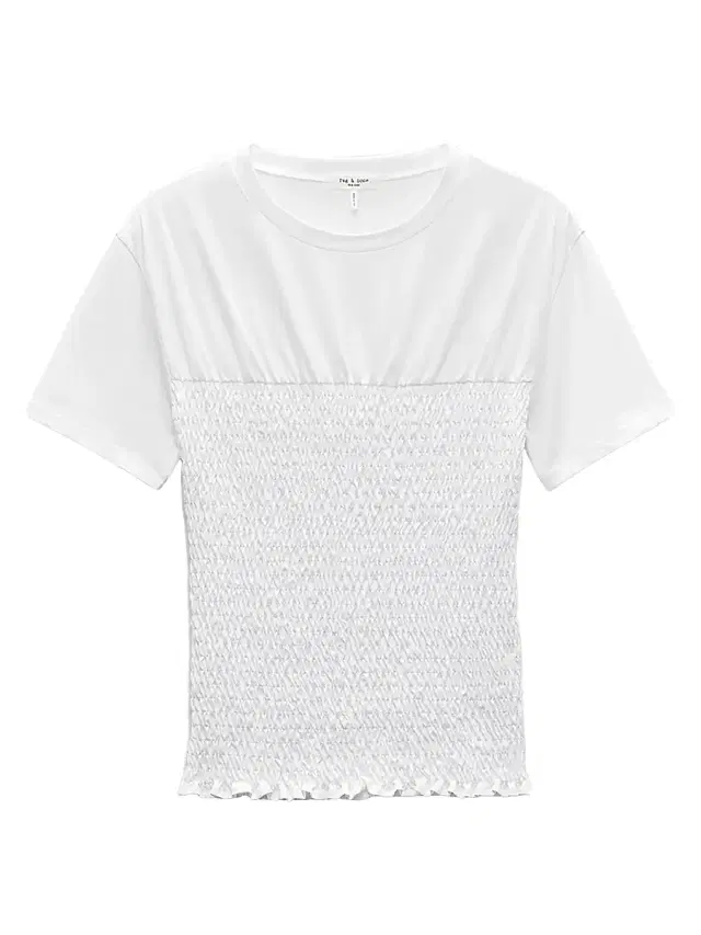 rag & bone Women's Smocked Short-Sleeve T-Shirt - White
