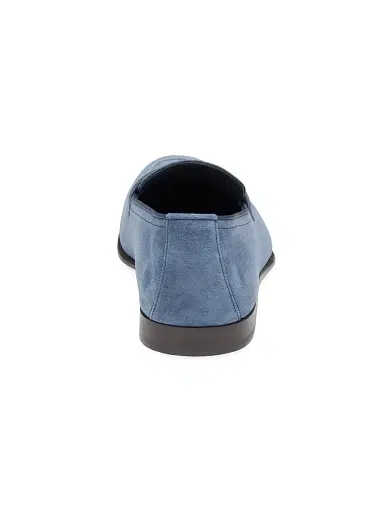 Johnston & Murphy Men's Taylor Suede Penny Loafers - Denim | Thumbnail 4 Johnston & Murphy Men's Taylor Suede Penny Loafers - Denim | Thumbnail 4