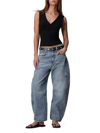 rag & bone Women's Charlie Barrel Jeans - Harmony | Thumbnail 2