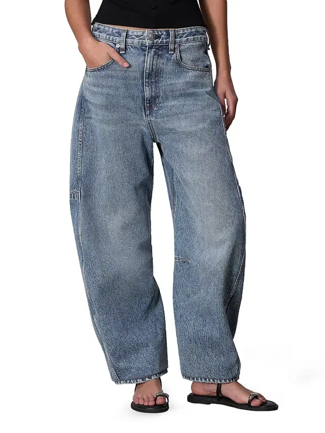 rag & bone Women's Charlie Barrel Jeans - Harmony
