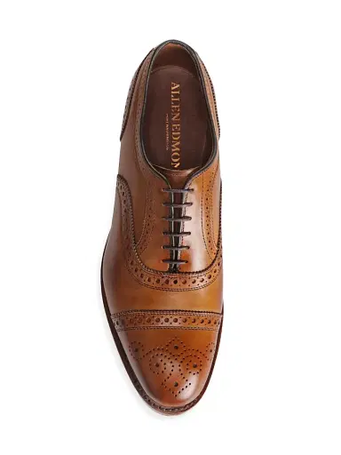 Allen Edmonds Men's Strand Leather Cap-Toe Oxfords - Walnut - Size 13 | Thumbnail 4