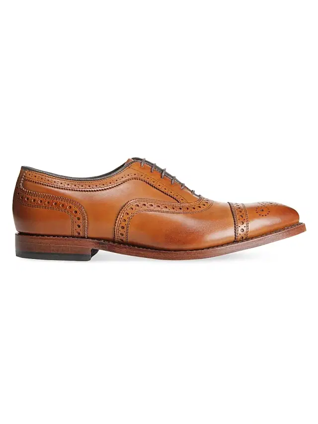 Allen Edmonds Men's Strand Leather Cap-Toe Oxfords - Walnut