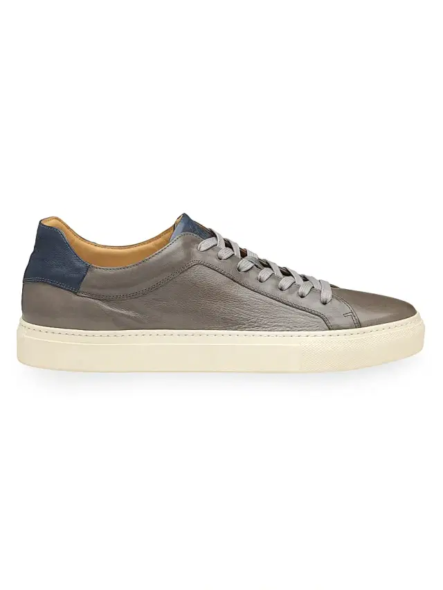 Johnston & Murphy Men's Jared Leather Sneakers - Gray