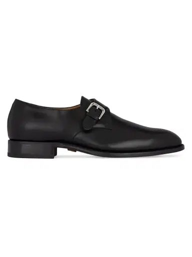 Ralph Lauren Purple Label Men's Darnell II Leather Monk Strap Dress Loafers - Black | Thumbnail 2 Ralph Lauren Purple Label Men's Darnell II Leather Monk Strap Dress Loafers - Black | Thumbnail 2