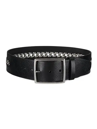 rag & bone Women's Jumbo Boyfriend Chain Belt - Black | Thumbnail 1