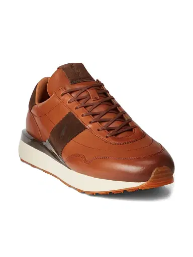 Polo Ralph Lauren Men's Train 89 Pony-Embossed Leather & Suede Running Sneakers | Thumbnail 2 Polo Ralph Lauren Men's Train 89 Pony-Embossed Leather & Suede Running Sneakers | Thumbnail 2