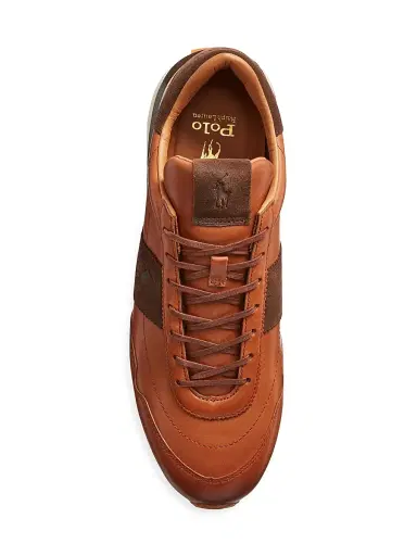 Polo Ralph Lauren Men's Train 89 Pony-Embossed Leather & Suede Running Sneakers | Thumbnail 5 Polo Ralph Lauren Men's Train 89 Pony-Embossed Leather & Suede Running Sneakers | Thumbnail 5