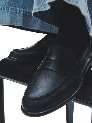 rag & bone Women's Carter Leather Loafers - Black | Thumbnail 5