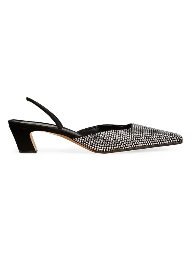 Women's Roosevelt 40MM Crystal-Embellished Slingback Pumps - Black