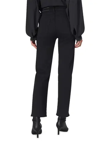 rag & bone Women's Flexi Harlow Stretch Straight-Leg Jeans - Black | Thumbnail 5