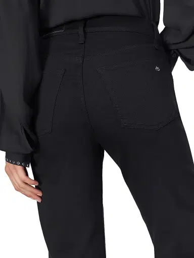 rag & bone Women's Flexi Harlow Stretch Straight-Leg Jeans - Black | Thumbnail 6