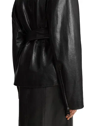 Khaite Women's Fabbie Leather Jacket - Black | Thumbnail 6 Khaite Women's Fabbie Leather Jacket - Black | Thumbnail 6