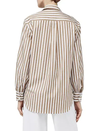 rag & bone Women's Maxine Cotton Shirt - Brown Stripe | Thumbnail 5 rag & bone Women's Maxine Cotton Shirt - Brown Stripe | Thumbnail 5