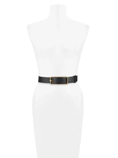 rag & bone Women's Rebound Leather Belt - Black | Thumbnail 2