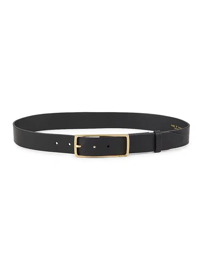 rag & bone Women's Rebound Leather Belt - Black