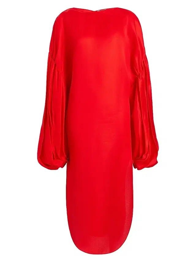 Women's Zelma Bishop-Sleeve Dress - Fire Red