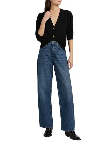 rag & bone Women's Shea High-Rise Relaxed Straight-Leg Jeans - Adeline | Thumbnail 2