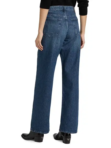 rag & bone Women's Shea High-Rise Relaxed Straight-Leg Jeans - Adeline | Thumbnail 5