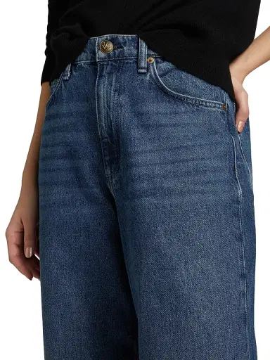 rag & bone Women's Shea High-Rise Relaxed Straight-Leg Jeans - Adeline | Thumbnail 6