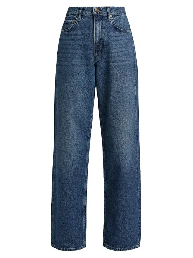 rag & bone Women's Shea High-Rise Relaxed Straight-Leg Jeans - Adeline