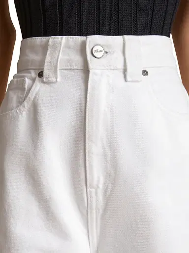 Khaite Women's Shalbi High-Rise Straight-Leg Jeans - White | Thumbnail 6 Khaite Women's Shalbi High-Rise Straight-Leg Jeans - White | Thumbnail 6
