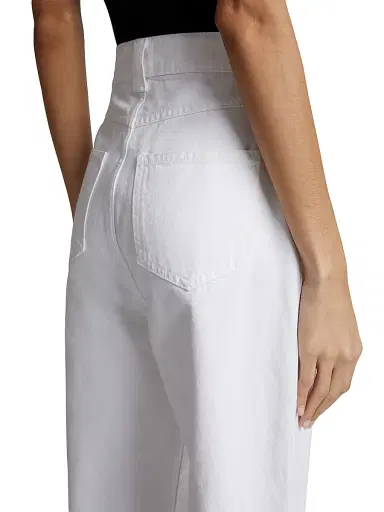Khaite Women's Shalbi High-Rise Straight-Leg Jeans - White | Thumbnail 7 Khaite Women's Shalbi High-Rise Straight-Leg Jeans - White | Thumbnail 7
