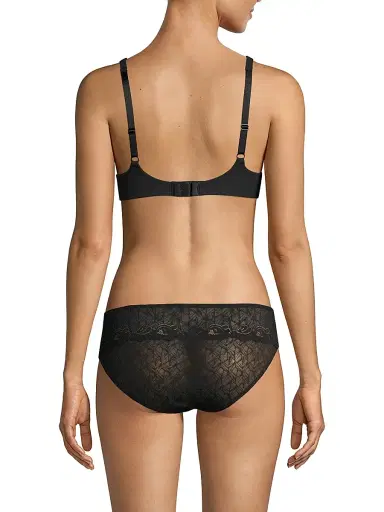 Wacoal Women's How Perfect WireFree Contour T-Shirt Bra - Black - Size 38DD | Thumbnail 4