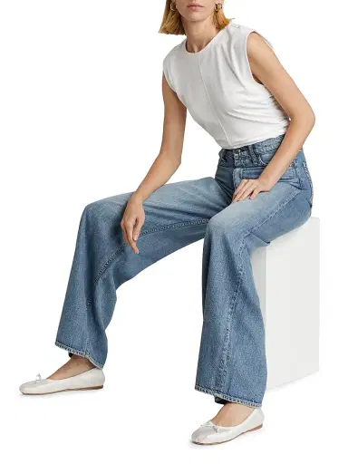 rag & bone Women's Featherweight Sofie Wide-Leg Jeans - Beverly | Thumbnail 2