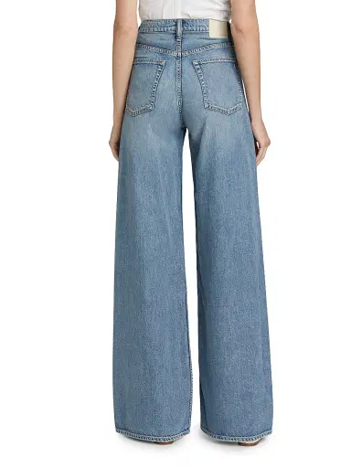 rag & bone Women's Featherweight Sofie Wide-Leg Jeans - Beverly | Thumbnail 5
