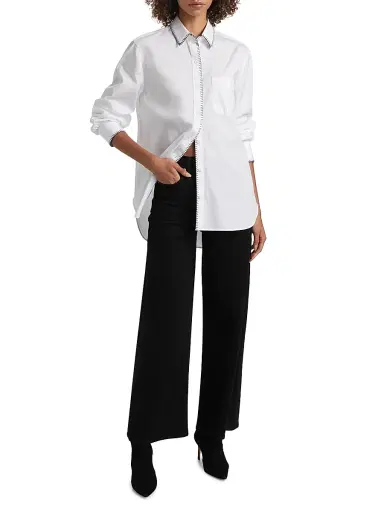 rag & bone Women's Flexi Sofie High-Rise Ankle Wide-Leg Jeans - Black - Size 25 | Thumbnail 2