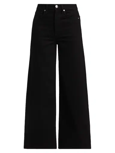 rag & bone Women's Flexi Sofie High-Rise Ankle Wide-Leg Jeans - Black - Size 25 | Thumbnail 1