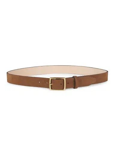 rag & bone Women's Boyfriend Suede Belt - Brown Wood | Thumbnail 1