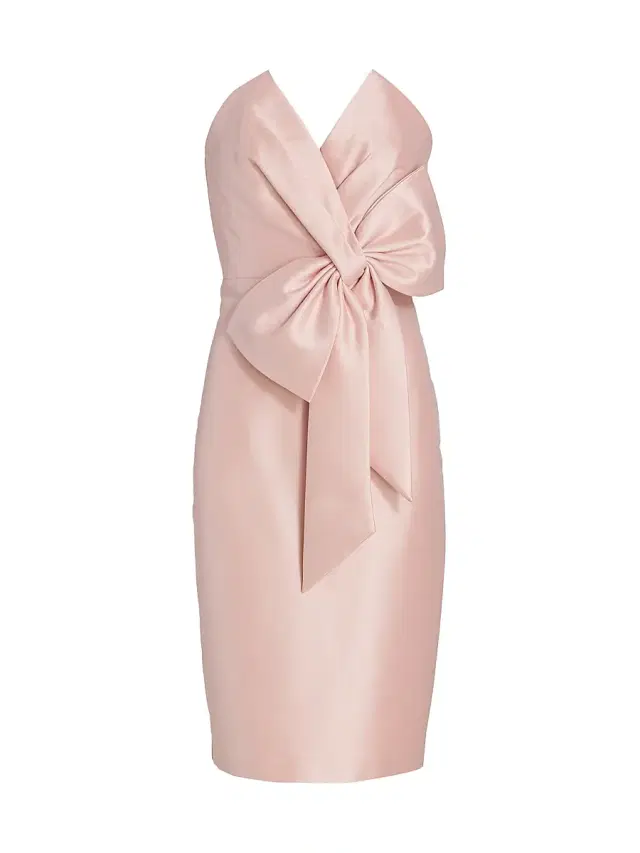 Badgley Mischka Women's Bow Cocktail Dress - Rose