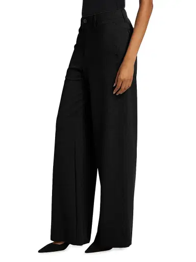 rag & bone Women's Sofie Ponte Wide-Leg Pants - Black | Thumbnail 4