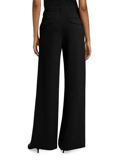 rag & bone Women's Sofie Ponte Wide-Leg Pants - Black | Thumbnail 5