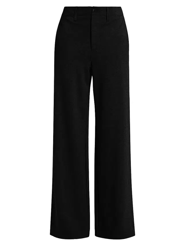 rag & bone Women's Sofie Ponte Wide-Leg Pants - Black