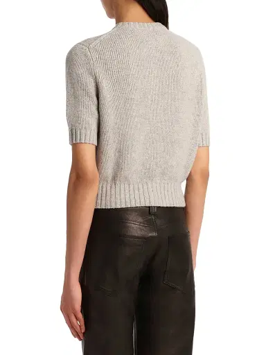 Khaite Women's Nora Cashmere-Blend Cardigan - Heather Grey | Thumbnail 5