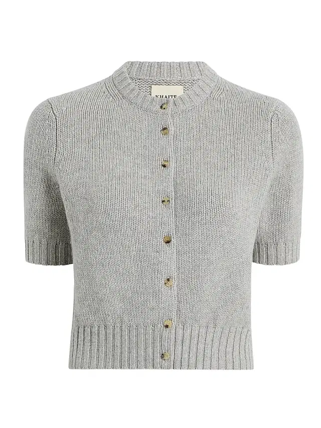 Women's Nora Cashmere-Blend Cardigan - Heather Grey