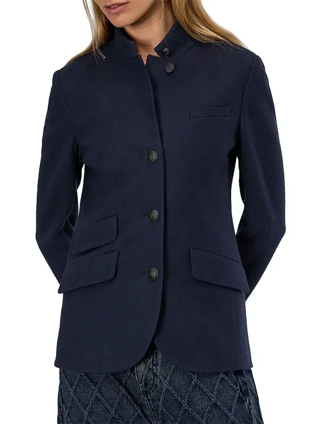 Women's Slade Japanese Wool Blazer - Navy