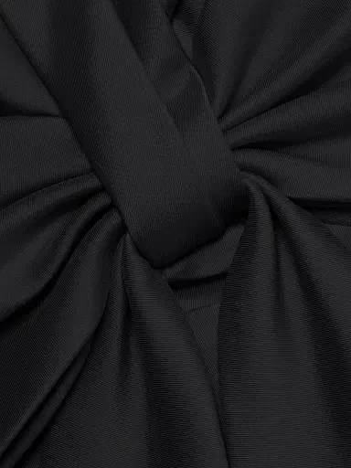 Badgley Mischka Women's Bow Front Mikado Dress - Black | Thumbnail 7 Badgley Mischka Women's Bow Front Mikado Dress - Black | Thumbnail 7