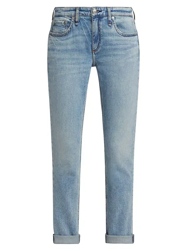 rag & bone Women's Dre Low-Rise Slim Boyfriend Jeans - Daphne