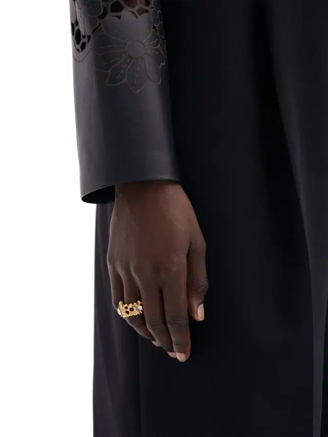 Women's Goldtone & Glass Crystal Coral Ring - Crystal